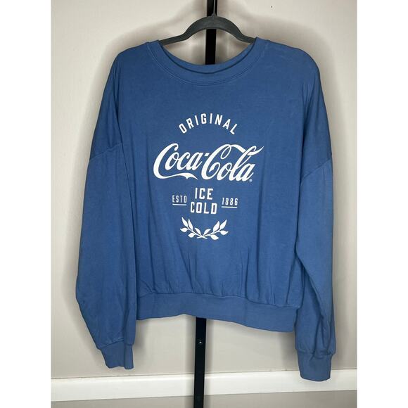 Wildfox x Coca-Cola Original Ice Cold Blue Sweatshirt Size M NWT - Picture 4 of 7